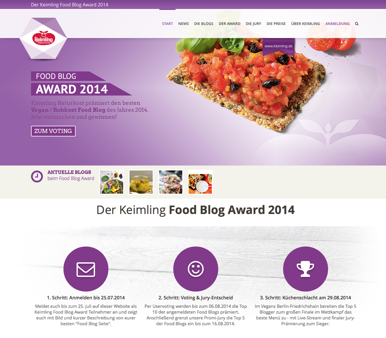 Bitte stimmt für mich ab - Endspurt bis 6. August 2014 - Ich mach mit beim Keimling Food Blog Award 8 Keimling Food Blog Award