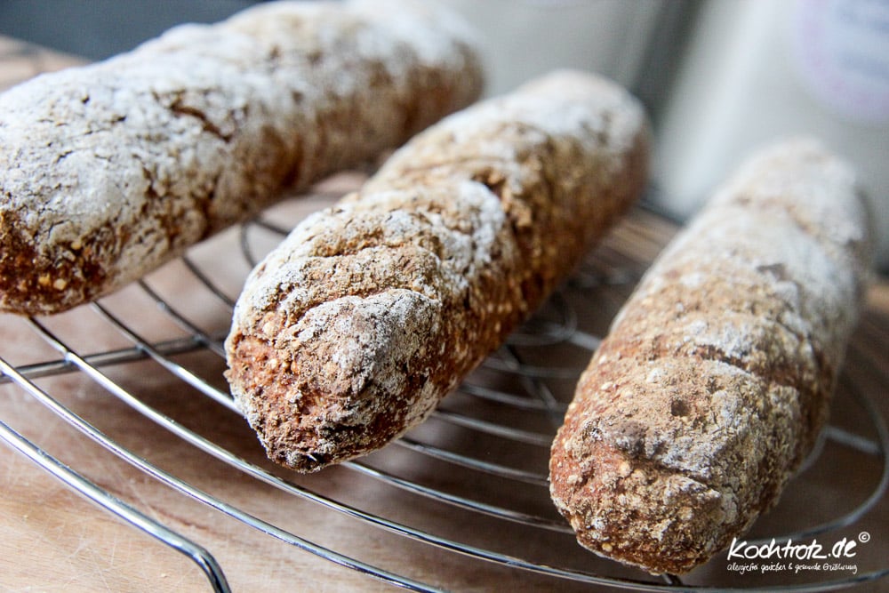 Ruckzuck-Rezept: rustikale Möhren-Quinoa-Baguettes, hefefrei und glutenfrei - optional mit Dinkelmehl 2 FrauTV rustikale Moehren Quinoa Baguettes glutenfrei hefefrei 1 13 2kochtrotzt-rezepte