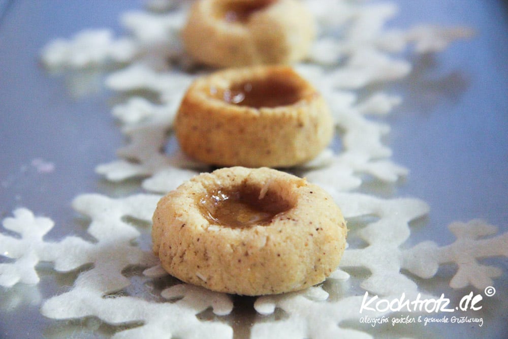 Husarenkrapfen vegan, glutenfrei, fructosearm - mit Hirse, Kokos und Ingwer 2 Husarenkrapfen Hirse Zitrone Ingwer vegan glutenfrei 1 8 7kochtrotzt-rezepte