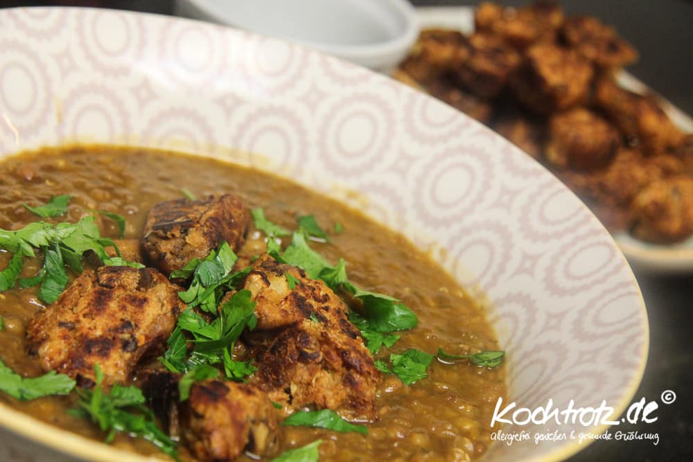 klassischer Linseneintopf - vegan 1 Linseneintopf klassisch schwaebisch vegan 1 7kochtrotzt-rezepte