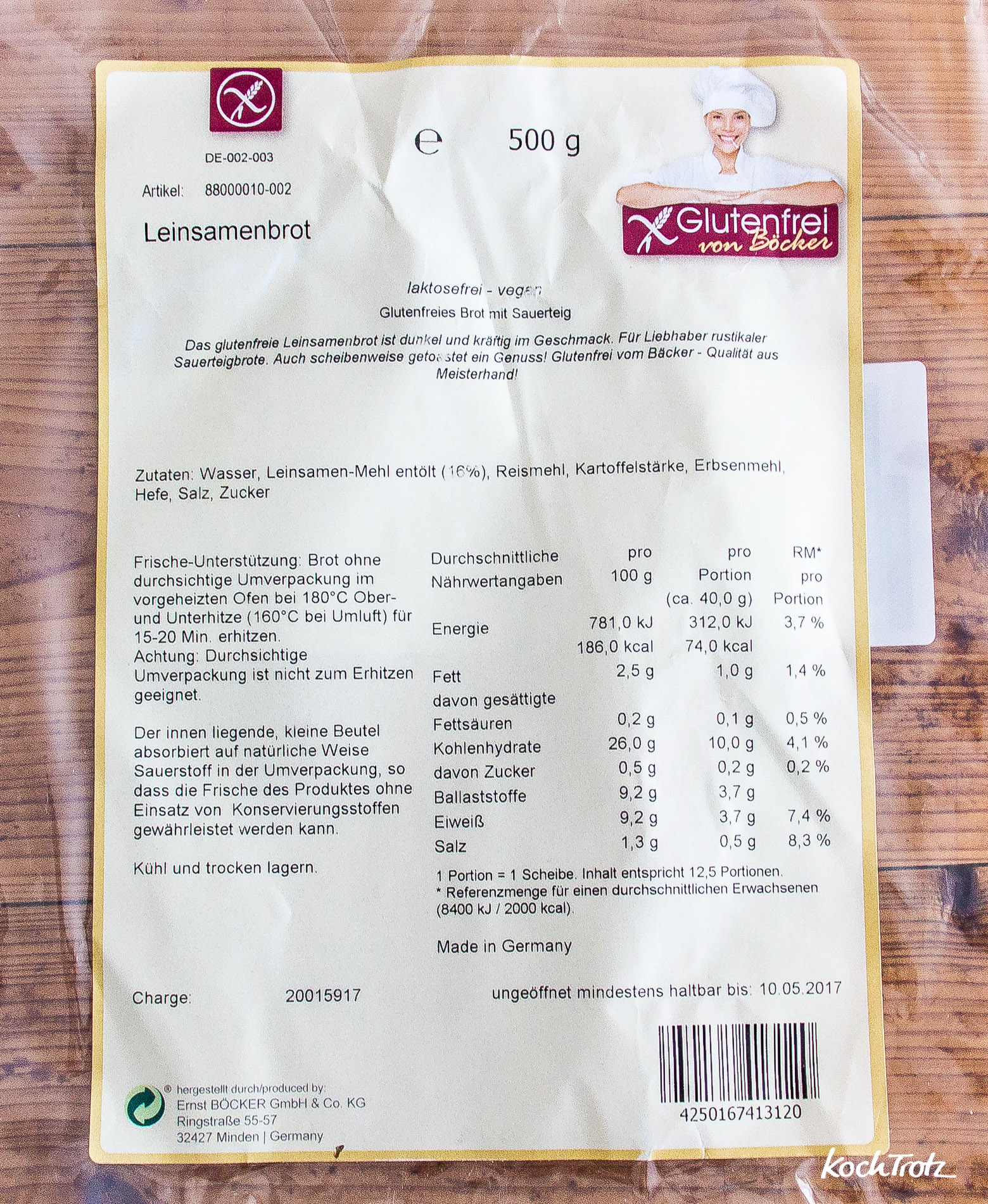 Ich habe Backwaren getestet: Glutenfrei von Böcker | Gewinnspiel 20 Produkttest | glutenfreie Backwaren von Böcker | Leinsamenbrot