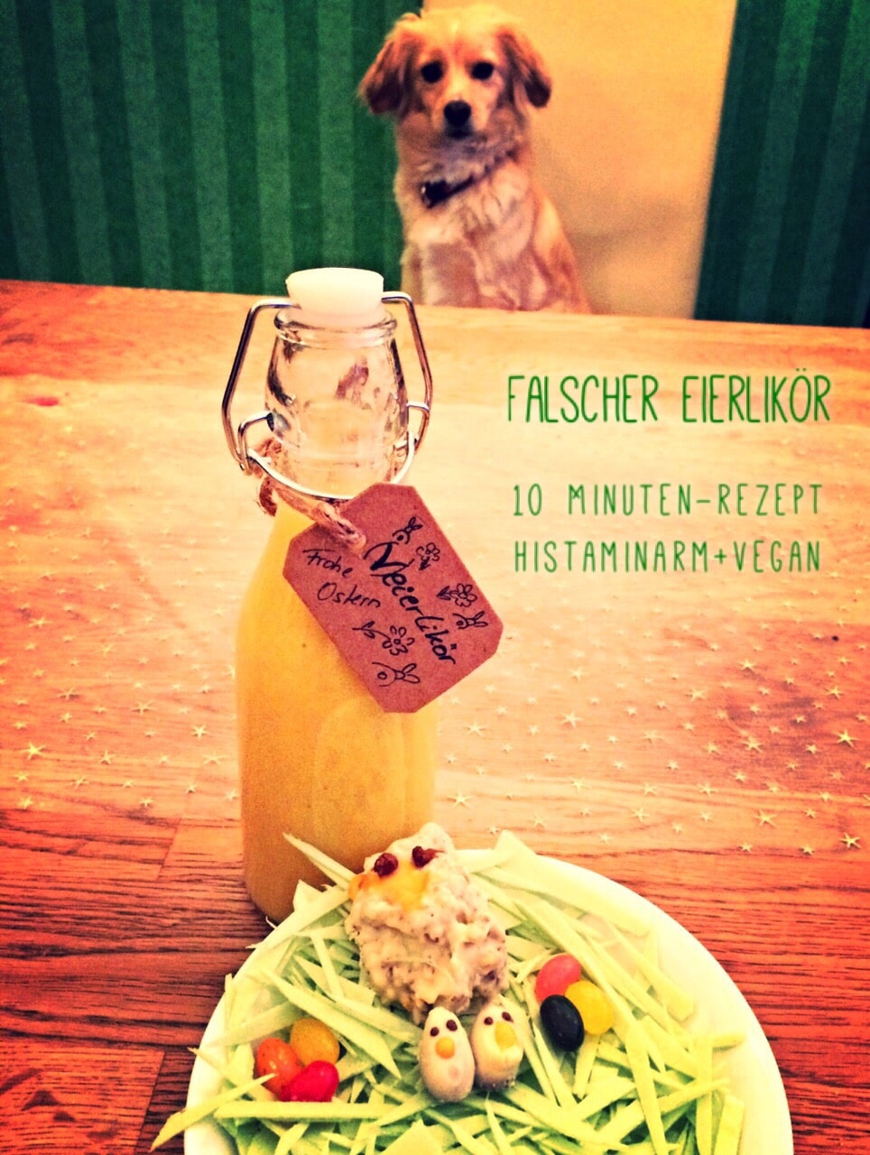 Falscher Eierlikör, histaminarm, sojafrei, vegan, 10-Minuten-Rezept, optional fructosearm 1 falscher eierlikoer histaminarm vegan 2kochtrotzt-rezepte