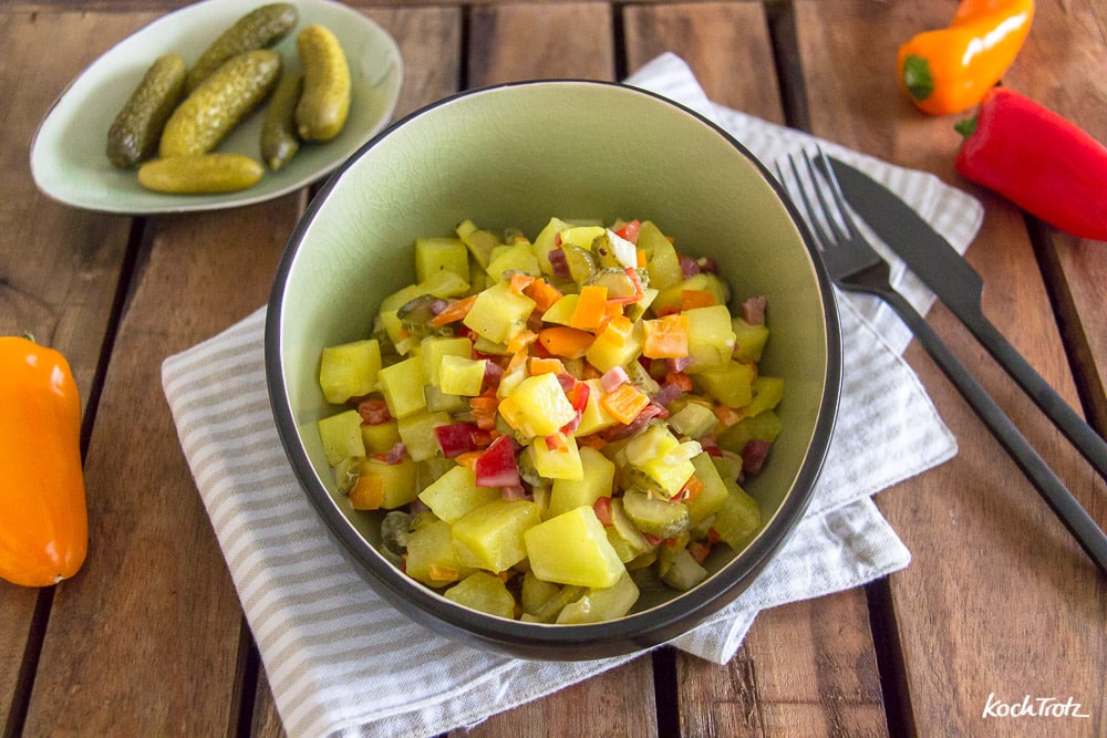 Falscher Kartoffelsalat mit Mayonnaise ohne Öl | low-carb | fettfrei 2 falscher kartoffelsalat mayonnaise ohne oel 2 12kochtrotzt-rezepte