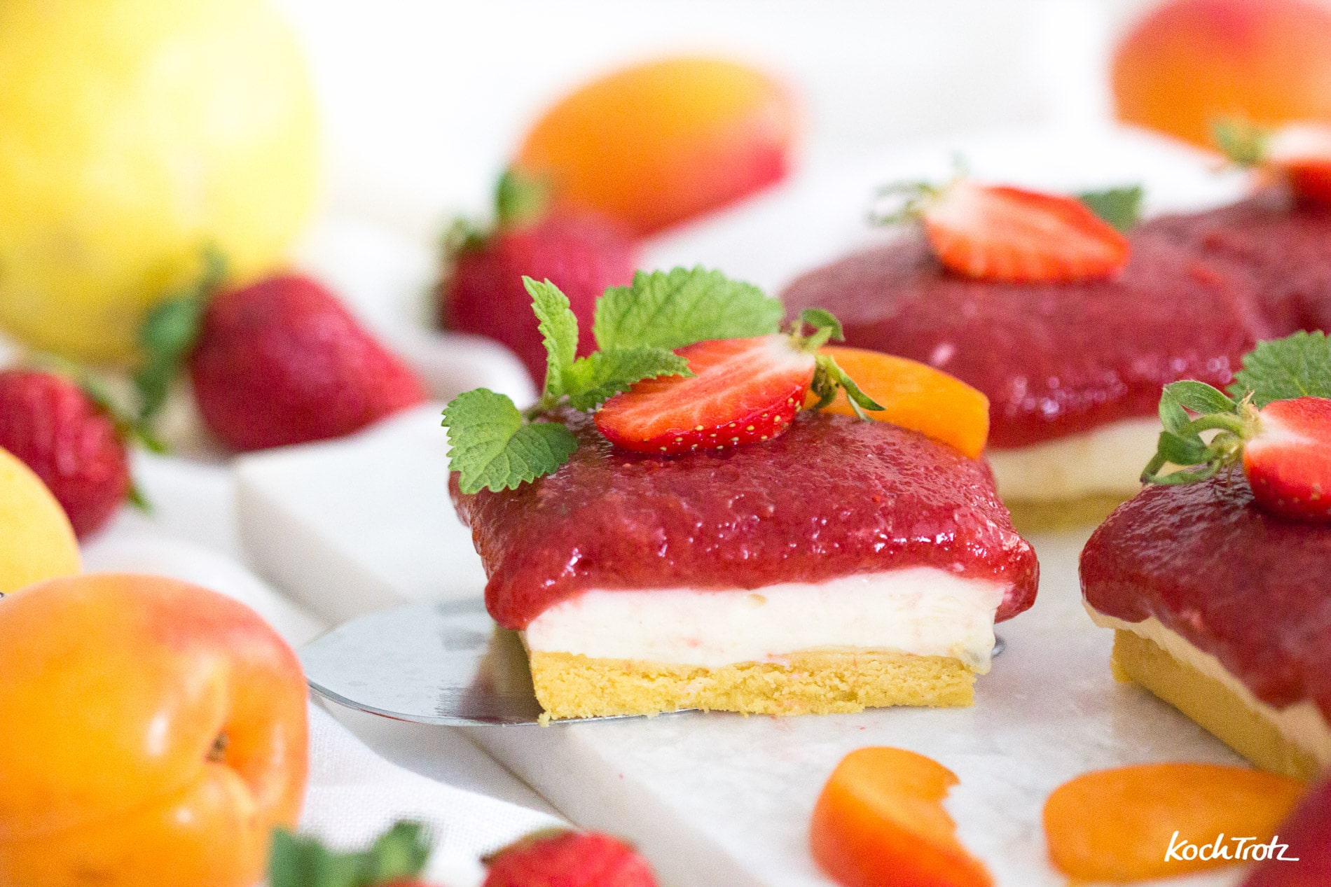 Leichte Fruchtschnitten ohne Backen - auch "der Pürierstab-Kuchen genannt" | ohne Gelatine 2 fruchtschnitten ohne backen puerierstabkuchen 1 2 1kochtrotzt-rezepte