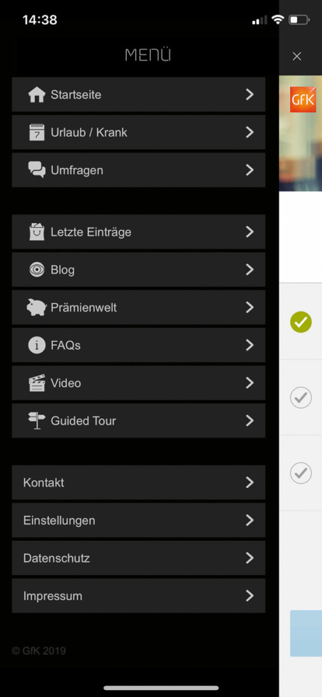 Möchtest Du Einfluss auf die Produkte im Handel nehmen? Jetzt gibt es eine Möglichkeit für alle! 10 GfK Smartscan App Menü