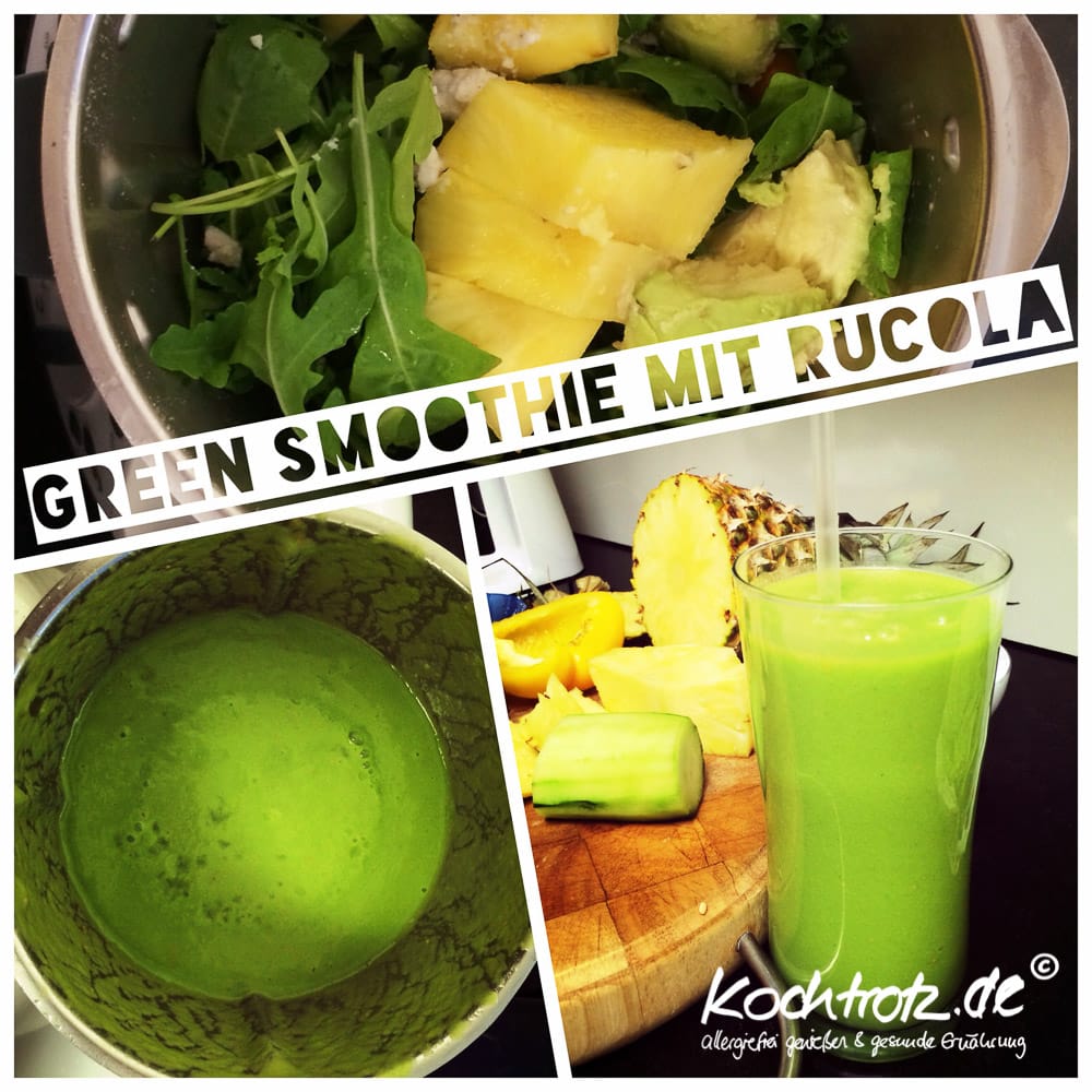 Green Smoothie mit Salat, Ananas, Physalis und Avocado 1 green smoothie rucola ananas 1 6kochtrotzt-rezepte