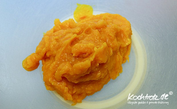 Herstellung von Kürbis-Püree - klassisch im Backofen oder schnell in der Mikrowelle 1 kt f kuerbis pueree 4kochtrotzt-rezepte