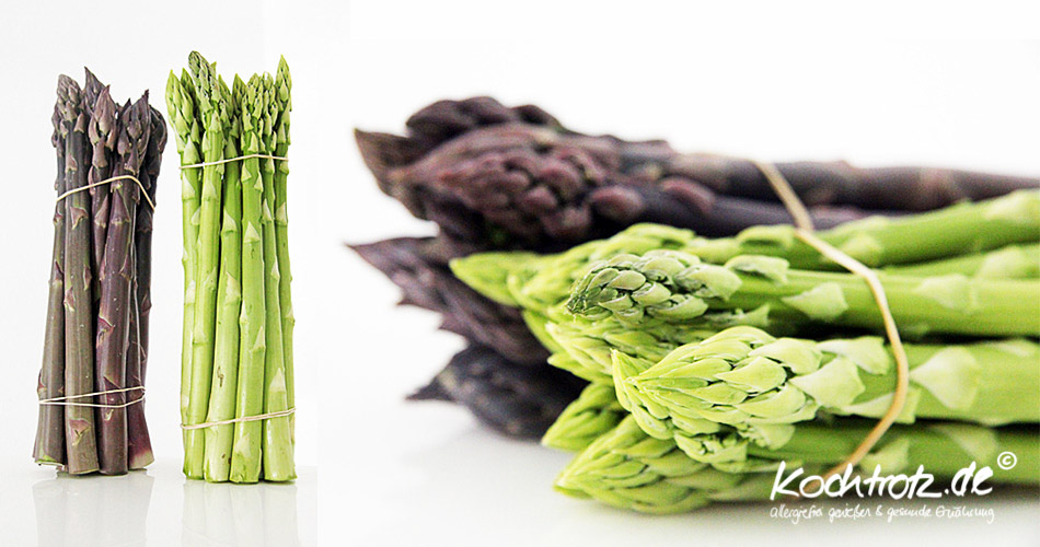 grüner und violetter Spargel grüner und violetter Spargel