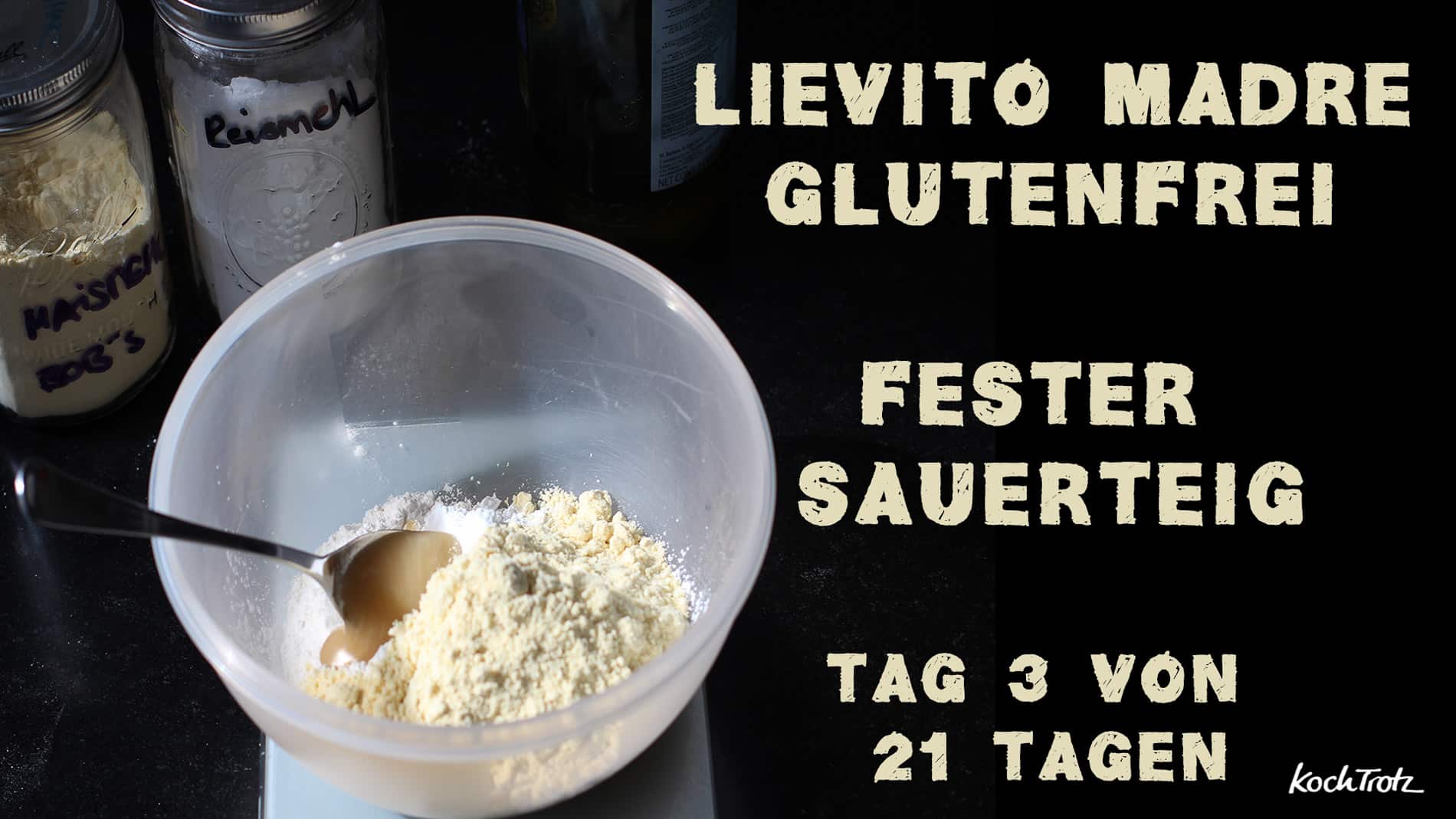 Tag 3 von 21 - Lievito Madre glutenfrei - Gemeinschaftsprojekt zum mitmachen - Schritt für Schritt Anleitung mit Film 4 lievito madre glutenfrei tag3 kochtrotz 1 1kochtrotzt-rezepte