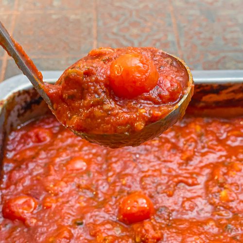 Tomatensauce aus dem Backofen - einfaches Rezept