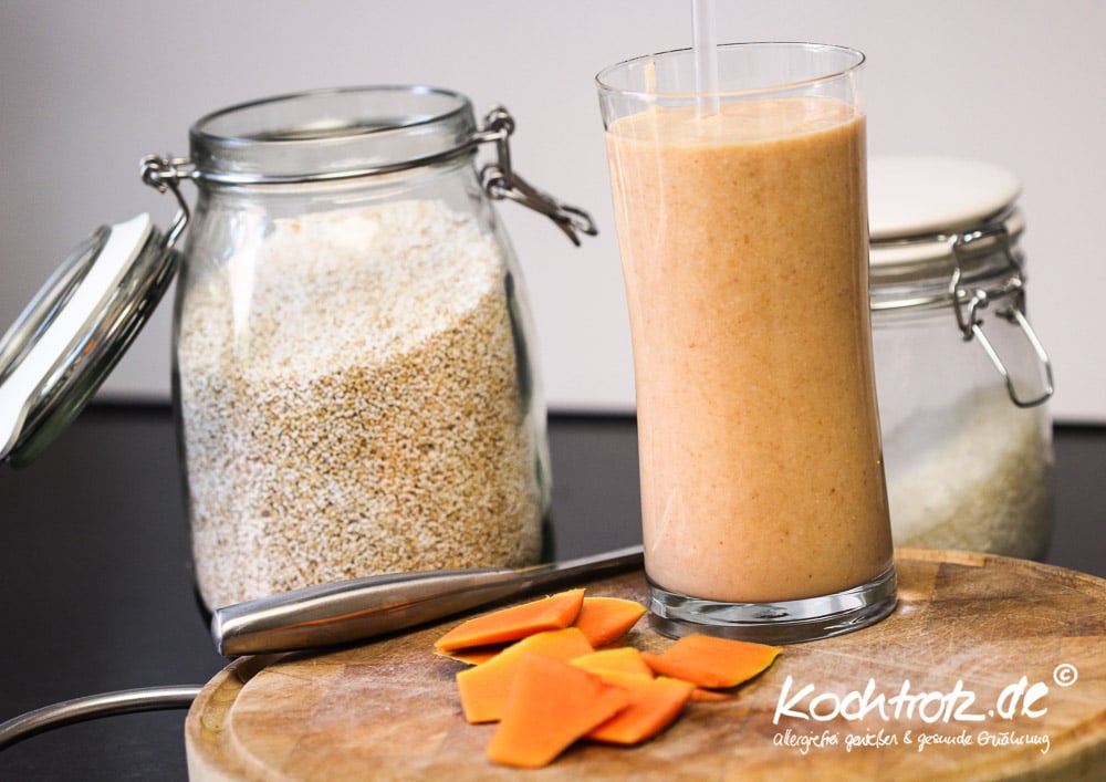 Papaya-Amaranth-Kokos-Shake - Kochtrotz-Liebling 4 papaya amaranth kokos shake 1 3 6kochtrotzt-rezepte