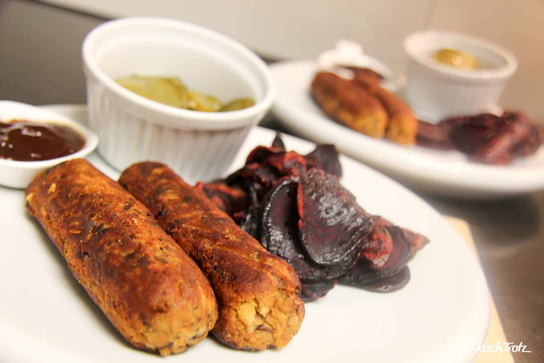Herzhafte Würstchen mit Cannellini Bohnen - sojafrei, glutenfrei und vegan 1 wuerstchen vegan sojafrei glutenfrei vegan 1 6 2kochtrotzt-rezepte