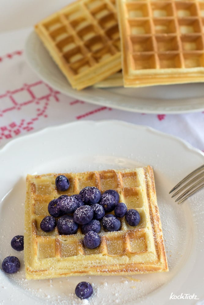 Glutenfreie belgische Waffeln | ohne Fertigmehlmischung 2 glutenfreie belgische Waffeln ohne Fertigmehlmischung