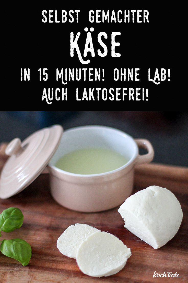selbst gemachter Käse in 15 Minuten | ohne Lab | auch laktosefrei | Mozarella | Frischkäse