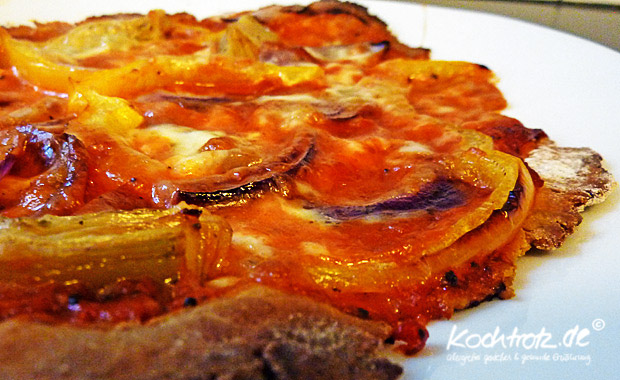 Pizza mit Roggen- oder Dinkelmehl