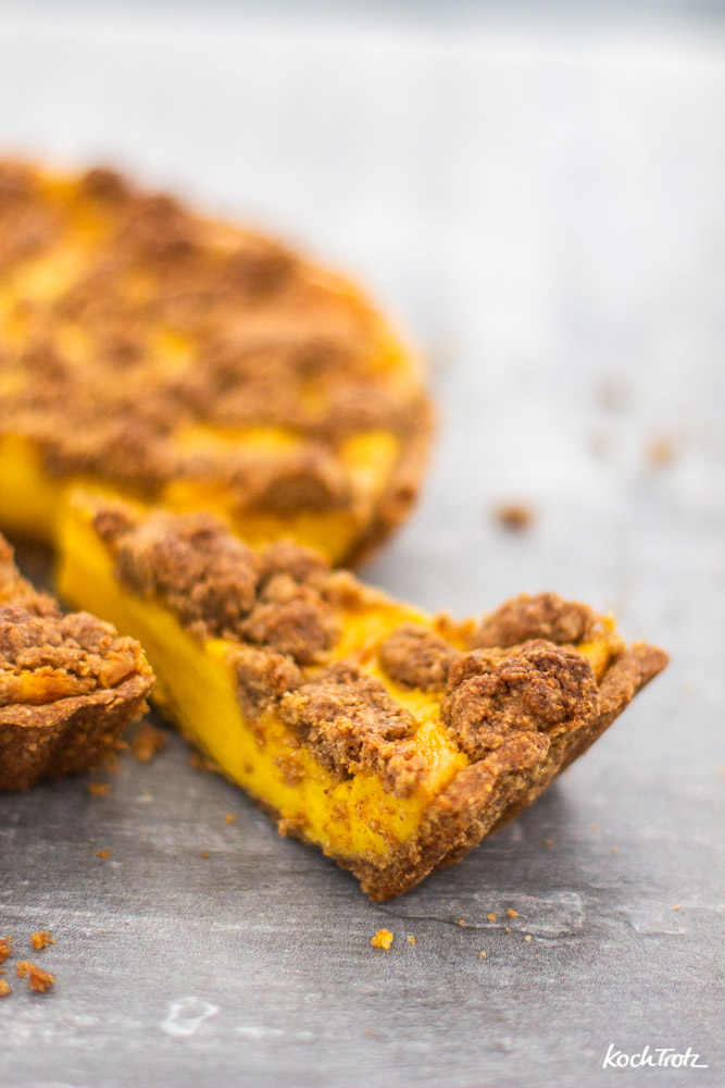 Mango-Pudding Streuselkuchen | glutenfrei | ohne Fertigmehlmischung | auch vegan