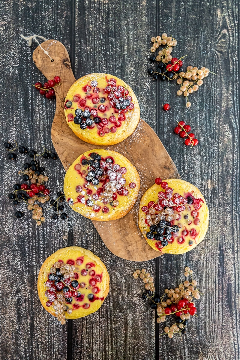 Glutenfreie Puddingteilchen | Grundrezept Quark-Öl-Teig 1 glutenfreie Puddingteilchen | ohne Fertigmehlmischung | mit Früchten | optional eifrei