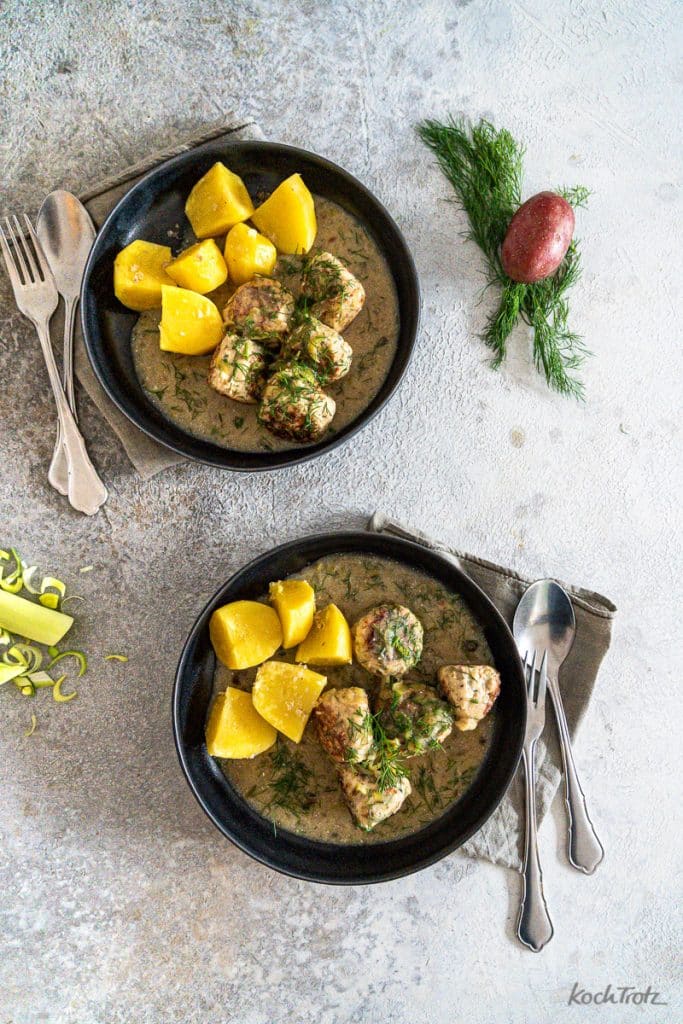 Pulpety - polnische Hackbällchen in Dill-Senfsauce 1 Rezept Pulpety polnische Hackbällchen, leichtes Gericht mit Pute