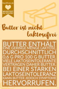 Butter ist nicht laktosefrei