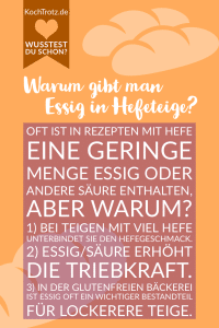 Home 21 Essig in Hefeteig