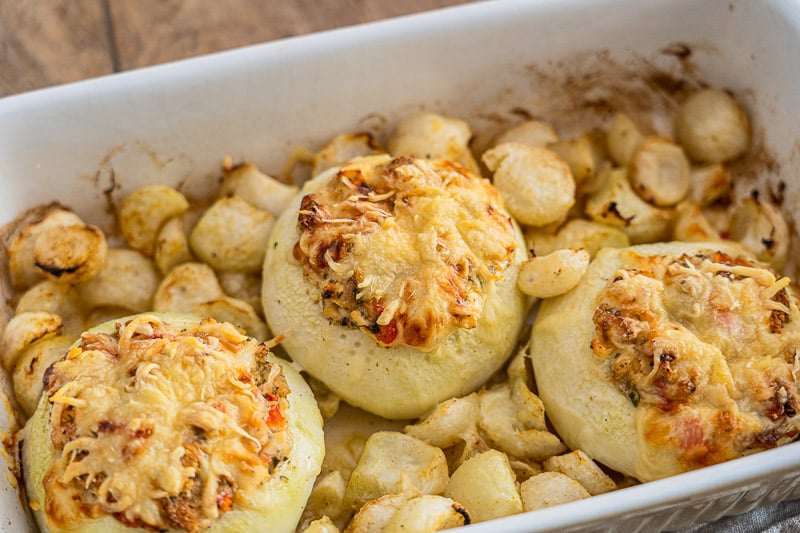 Gefüllte Paprika aus dem Reiskocher – Das beste Rezept ohne Backofen 14 gefuellte gebackene kohlrabi rezept vegetarisch 10kochtrotzt-rezepte