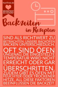 Home 21 Backzeiten sind Richtwerte