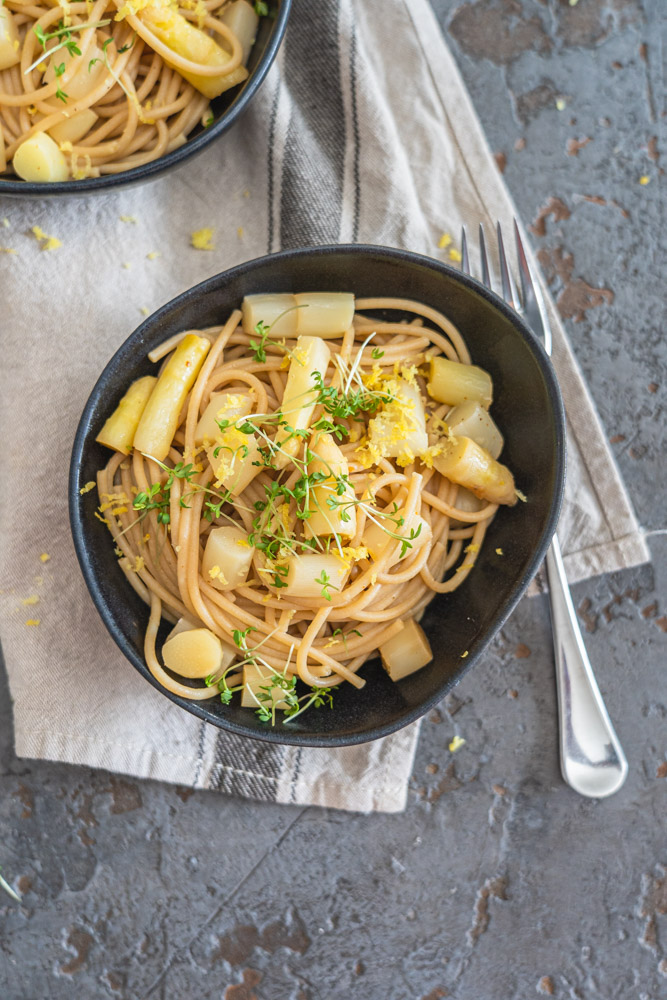 Spargel-Zitronen-Spaghetti