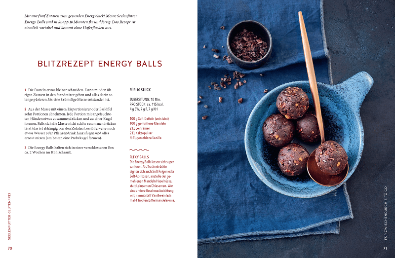 "Seelenfutter glutenfrei" - das neue KochTrotz-Kochbuch ist da! 8 Blick ins Buch: Energy Balls