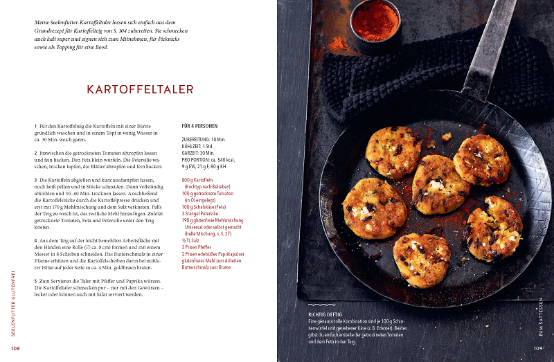"Seelenfutter glutenfrei" - das neue KochTrotz-Kochbuch ist da! 9 Blick ins Buch: Kartoffeltaler