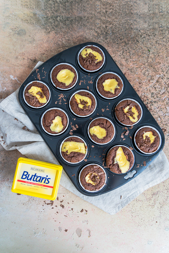 Schokoladige Käsekuchen-Muffins