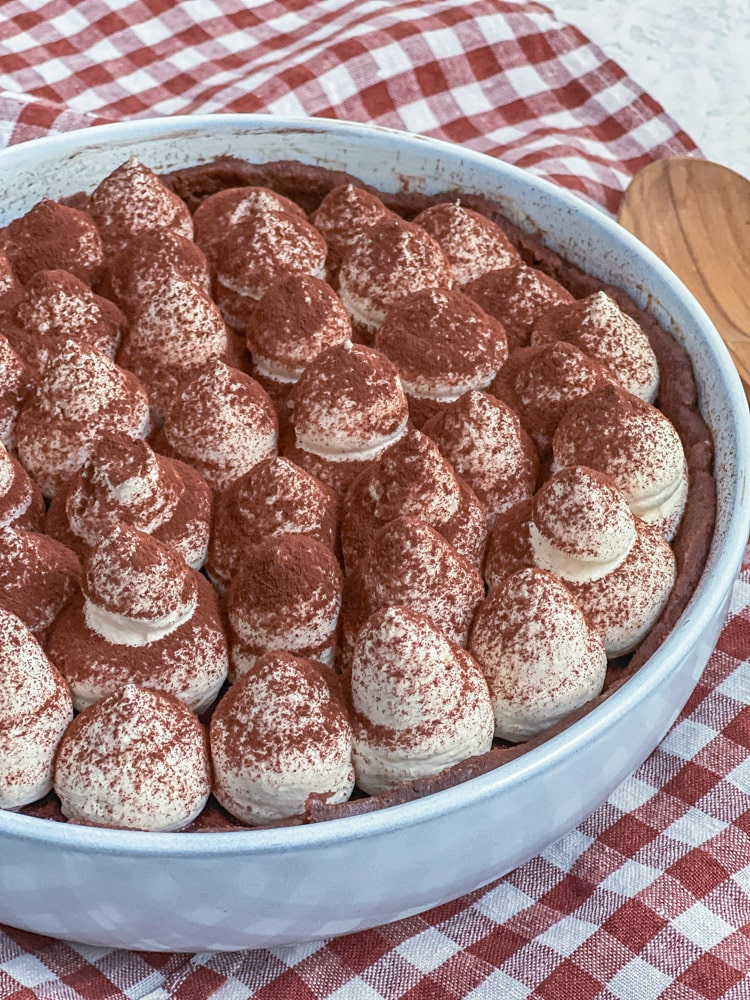 Tiramisu-Kuchen ohne Backen - wahlweise glutenfrei und vegan 2 Tiramisu-Kuchen ohne Backen wahlweise vegan und glutenfrei, Rezept
