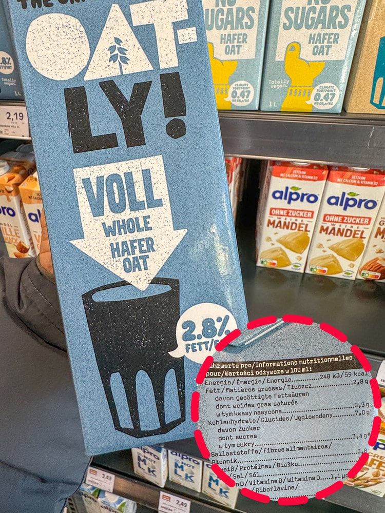 Wird Hafermilch in Kaffee und Tee nicht vertragen? Gründe und Symptome 12 Haferdrink Oatly 2,8%