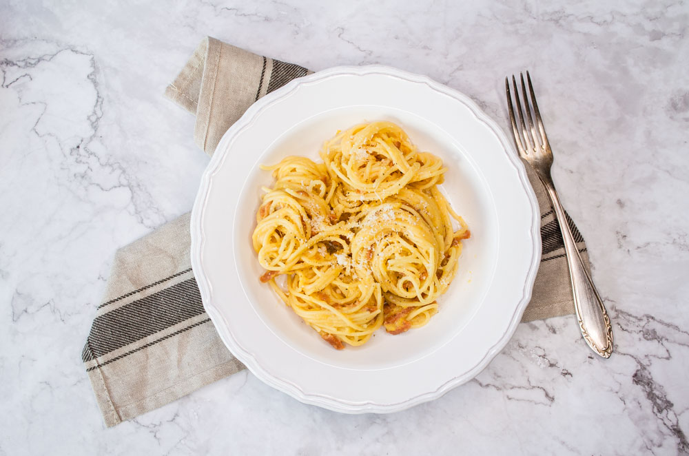 Spaghetti Carbonara ohne Ei