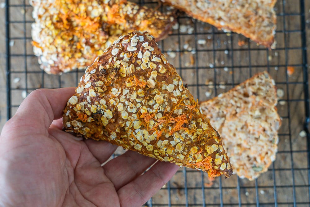 Schnelle Karotten-Brötchen - super einfach, ohne Hefe 5 schnelle Karotten-Brötchen ohne Hefe, einfach Karotten-Ecken