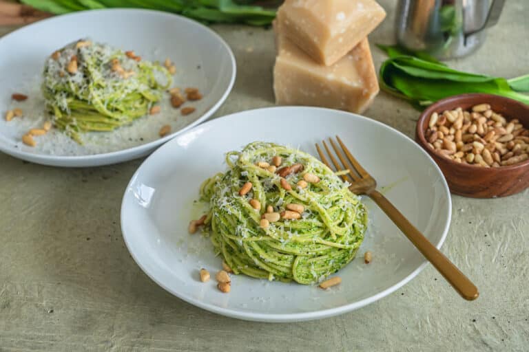 5 Minuten Bärlauch-Pasta, Sauce ohne Kochen