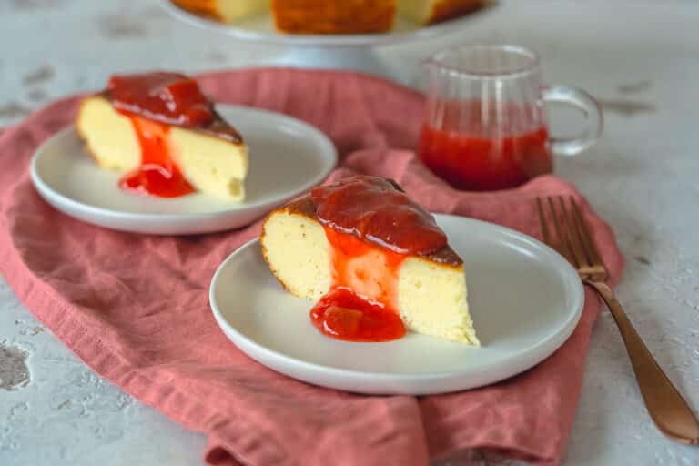 Käsekuchen aus dem Reiskocher - unglaublich cremig + locker
