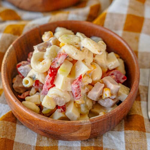 leichter Nudelsalat Joghurt-Dressing einfaches Rezept leichter Nudelsalat Joghurt-Dressing einfaches Rezept
