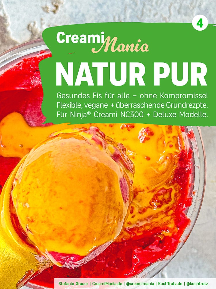 CreamiMania - die besten Eisrezepte für die Ninja® Creami Eismaschinen und mehr 13 CreamiMania Natur Pur Band 4 E-Book Rezepte für Ninja Creami Eismaschinen