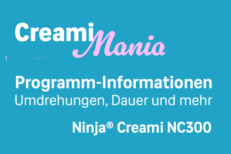 Ninja® Creami NC300 Programm-Informationen