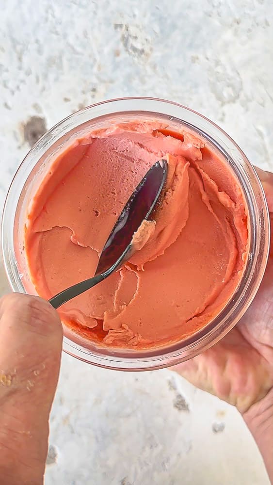 Wassermelonen-Eis "Speciale" aus der Ninja Creami 5 Wassermelonen-Eis Ninja Creami Rezept