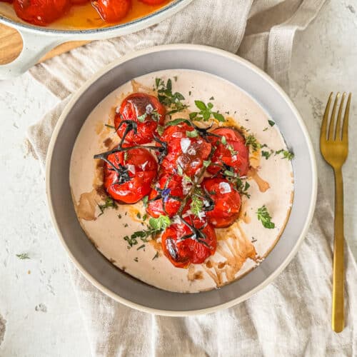 gebackene-Tomaten-mit-Joghurt-rezept-6 Gebacken Tomaten auf Joghurt Rezept