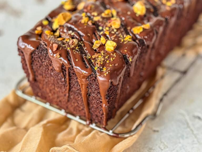 Mixerkuchen - einfacher Kürbis-Schoko-Kuchen, darmfreundliches Rezept