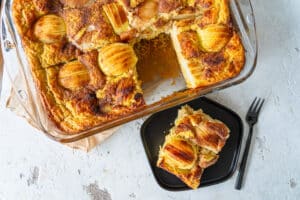 Einfacher Quark-Auflauf mit Früchten - proteinreich + kalorienarm 5 High Protein Quark-Auflauf mit Äpfeln und Birnen - einfaches Flexi-Rezept