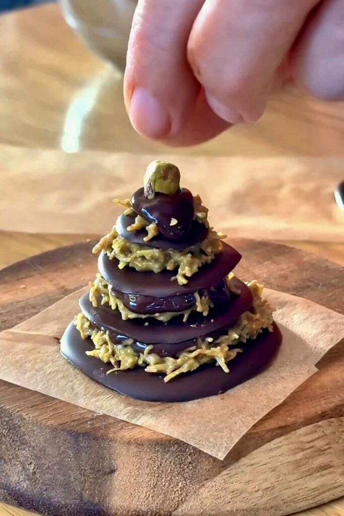 Dubai Schokoladen-Bäumchen – auch glutenfrei 8 Arbeitschritt Dubai Schokoladen-Bäumchen