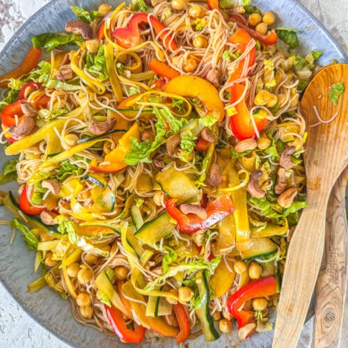 reisnudel-salat-gemuese-vegan-rezept-21 Reisnudelsalat mit Gemüse, Flexi-Rezept, Resteverwertung, schnell und einfach