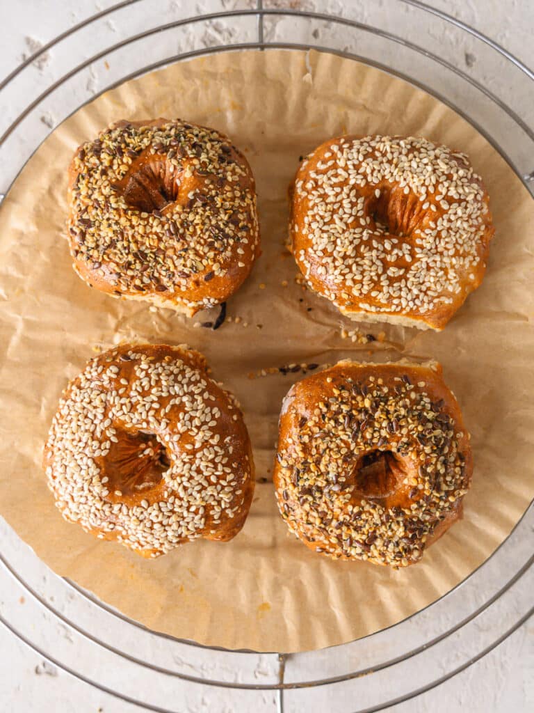 Schnelle Protein-Hafer-Bagels ohne Hefe, auch glutenfrei 10 Protein-Hafer-Bagels ohne Hefe - einfaches und schnelles Rezept, auch glutenfrei