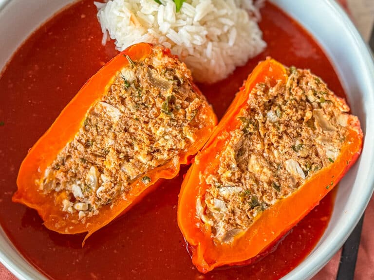 Rezept gefüllte Paprika aus dem Reiskocher