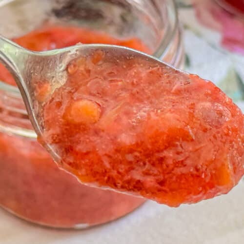 Flohmelade – Rezept Erdbeer-Rhabarber-Marmelade ohne Gelierzucker Flohmelade - Rezept Erdbeer-Rhabarber-Marmelade ohne Gelierzucker