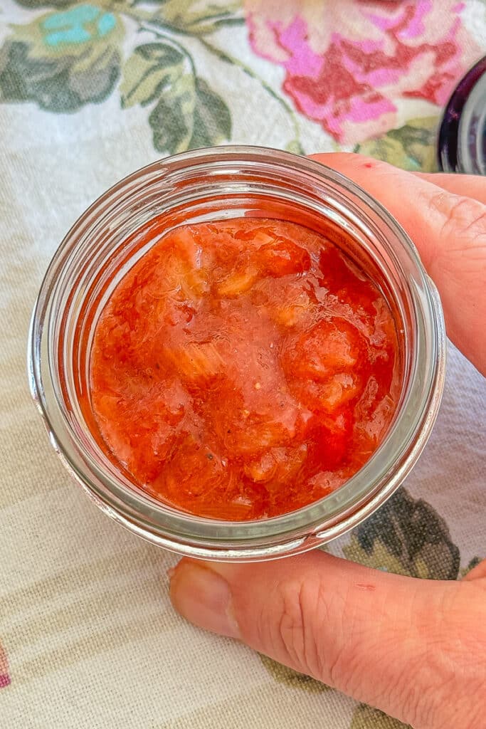 Erdbeer-Rhabarber-Marmelade – Flohmelade – Grundrezept 1 Flohmelade - Rezept Erdbeer-Rhabarber-Marmelade ohne Gelierzucker