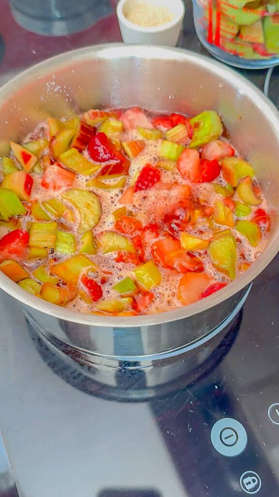 Erdbeer-Rhabarber-Marmelade – Flohmelade – Grundrezept 6 Flohmelade - Rezept Erdbeer-Rhabarber-Marmelade ohne Gelierzucker